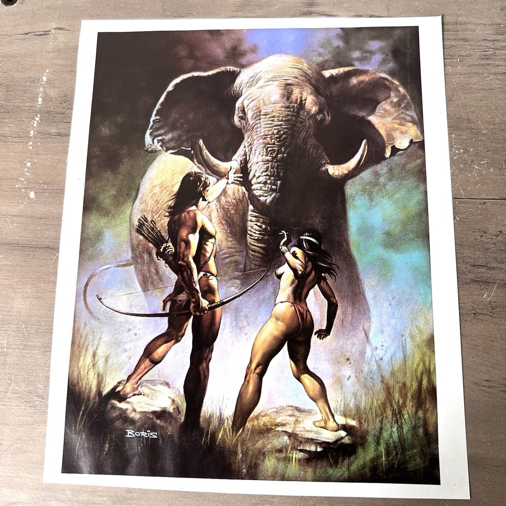 Vtg Boris Vallejo Nomads of Gor (1976)Fantasy POSTER-STYLE Art Print 80s Reprint